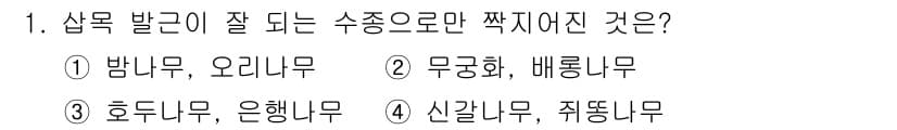 임업종묘기사 2015년 1번 - 정답과 핵심 포인트를 검수 중인 기출문제
