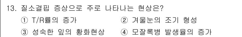 임업종묘기사 2015년 13번 - 정답과 핵심 포인트를 검수 중인 기출문제