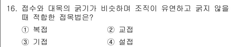 임업종묘기사 2015년 16번 - 정답과 핵심 포인트를 검수 중인 기출문제