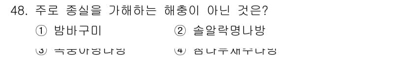 임업종묘기사 2015년 48번 - 정답과 핵심 포인트를 검수 중인 기출문제