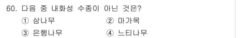 임업종묘기사 2015년 60번 - 정답과 핵심 포인트를 검수 중인 기출문제