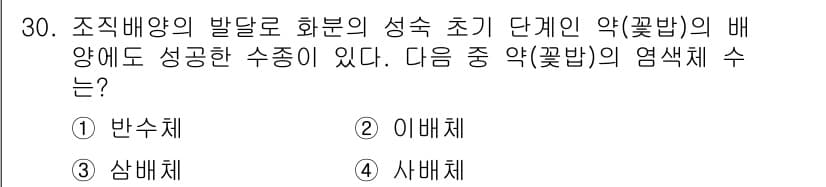 임업종묘기사 2016년 30번 - 정답과 핵심 포인트를 검수 중인 기출문제