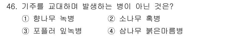 임업종묘기사 2016년 46번 - 정답과 핵심 포인트를 검수 중인 기출문제