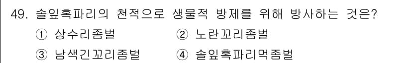 임업종묘기사 2016년 49번 - 정답과 핵심 포인트를 검수 중인 기출문제