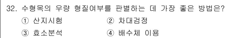 임업종묘기사 2018년 32번 - 정답과 핵심 포인트를 검수 중인 기출문제