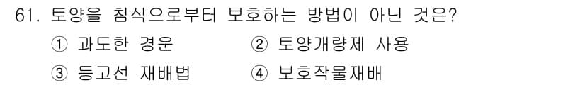 임업종묘기사 2018년 61번 - 정답과 핵심 포인트를 검수 중인 기출문제