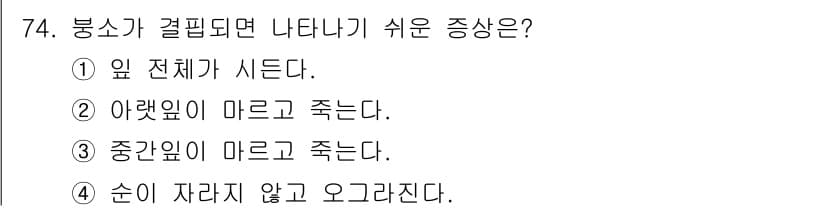 임업종묘기사 2018년 74번 - 정답과 핵심 포인트를 검수 중인 기출문제