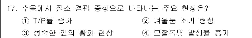 임업종묘기사 2019년 17번 - 정답과 핵심 포인트를 검수 중인 기출문제