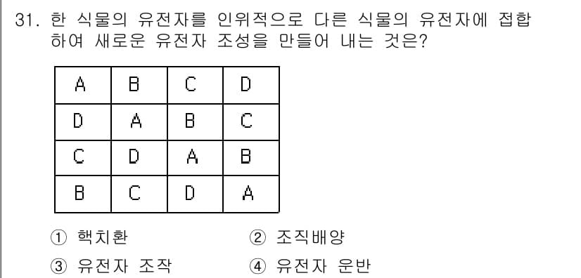 임업종묘기사 2019년 31번 - 정답과 핵심 포인트를 검수 중인 기출문제