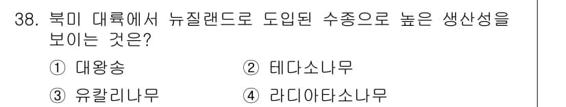 임업종묘기사 2019년 38번 - 정답과 핵심 포인트를 검수 중인 기출문제