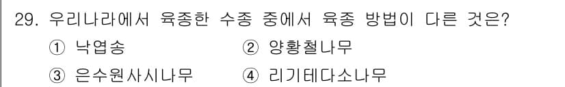 임업종묘기사 2020년 29번 - 정답과 핵심 포인트를 검수 중인 기출문제