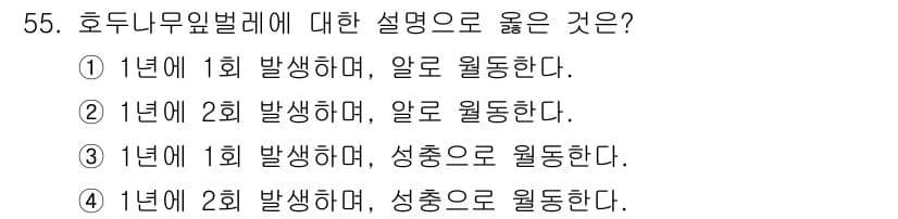 임업종묘기사 2020년 55번 - 정답과 핵심 포인트를 검수 중인 기출문제