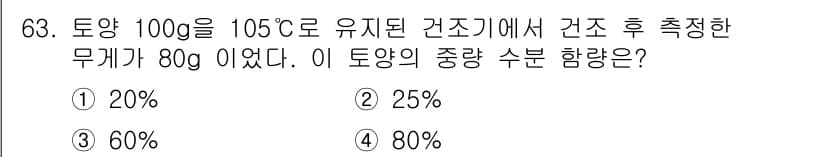 임업종묘기사 2020년 63번 - 정답과 핵심 포인트를 검수 중인 기출문제