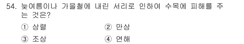 임업종묘기사 2021년 54번 - 정답과 핵심 포인트를 검수 중인 기출문제