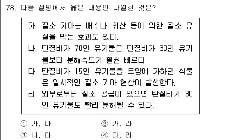 임업종묘기사 2021년 78번 - 정답과 핵심 포인트를 검수 중인 기출문제