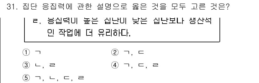 사회복지사_1급(2교시)(구) 2022년 31번 - 정답 4번이 맞는 이유는, 집단 응집력은 구성원 간의 상호작용을 통해 강... 에 관한 핵심 기출문제
