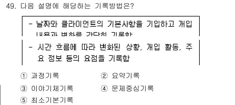 사회복지사_1급(2교시)(구) 2022년 49번 - 정답과 핵심 포인트를 검수 중인 기출문제