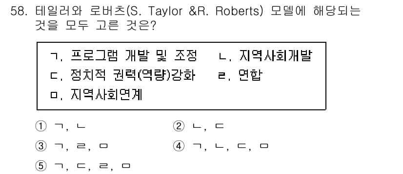 사회복지사_1급(2교시) 2022년 58번 - 정답과 핵심 포인트를 검수 중인 기출문제