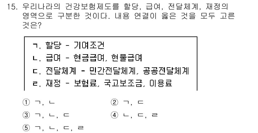 사회복지사_1급(3교시)(구) 2022년 15번 - 정답과 핵심 포인트를 검수 중인 기출문제