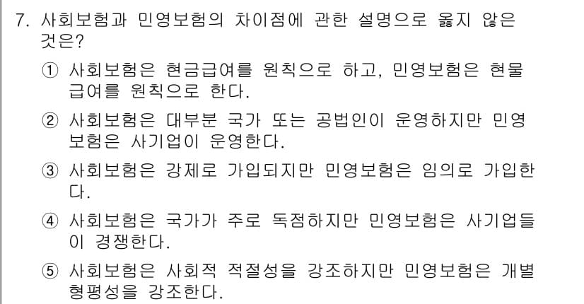 사회복지사_1급(3교시)(구) 2022년 7번 - 정답과 핵심 포인트를 검수 중인 기출문제