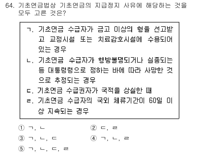 사회복지사_1급(3교시) 2022년 64번 - 정답과 핵심 포인트를 검수 중인 기출문제