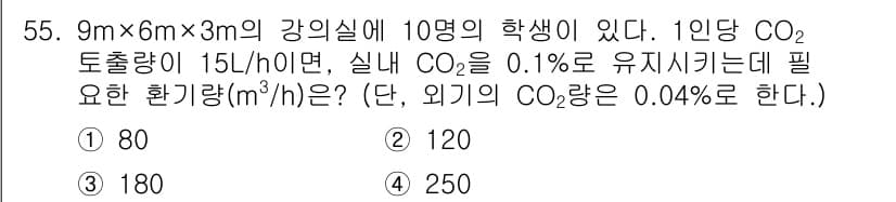 공조냉동기계기사(구) 2017년 55번 - 정답과 핵심 포인트를 검수 중인 기출문제