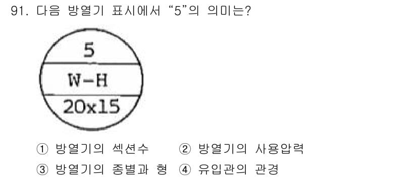 공조냉동기계기사(구) 2017년 91번 - 정답과 핵심 포인트를 검수 중인 기출문제