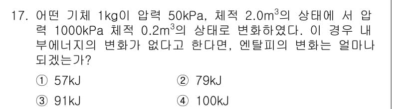 공조냉동기계기사(구) 2018년 17번 - 정답과 핵심 포인트를 검수 중인 기출문제