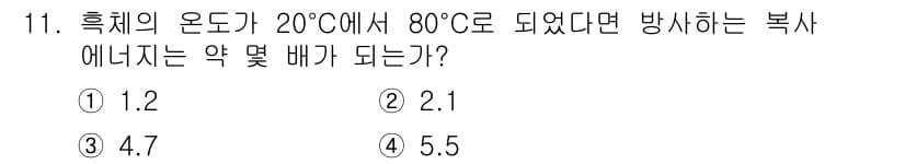 공조냉동기계기사(구) 2021년 11번 - 정답과 핵심 포인트를 검수 중인 기출문제