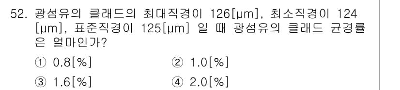 통신선로산업기사(통합편입) 2016년 52번 - 정답과 핵심 포인트를 검수 중인 기출문제