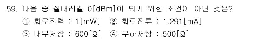 통신선로산업기사(통합편입) 2016년 59번 - 정답과 핵심 포인트를 검수 중인 기출문제
