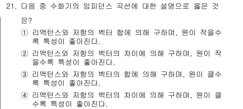 통신선로산업기사(통합편입) 2021년 21번 - 정답과 핵심 포인트를 검수 중인 기출문제