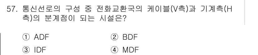 통신선로산업기사(통합편입) 2021년 57번 - 정답과 핵심 포인트를 검수 중인 기출문제