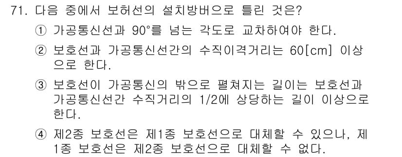 통신선로산업기사(통합편입) 2021년 71번 - 정답과 핵심 포인트를 검수 중인 기출문제