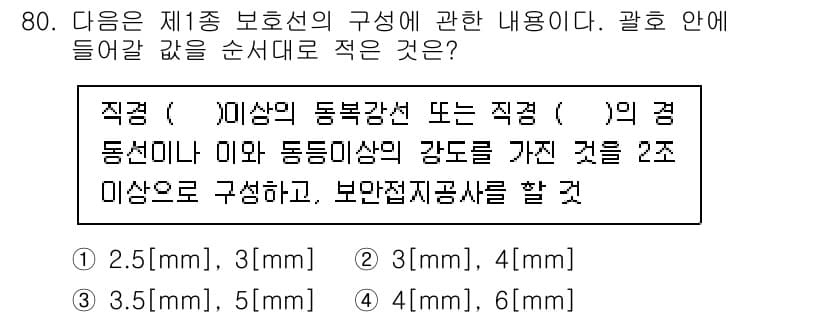 통신선로산업기사(통합편입) 2021년 80번 - 정답과 핵심 포인트를 검수 중인 기출문제