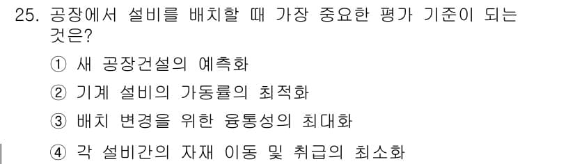 설비보전기사(구) 2015년 25번 - 정답과 핵심 포인트를 검수 중인 기출문제