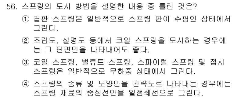 설비보전기사(구) 2015년 56번 - 정답과 핵심 포인트를 검수 중인 기출문제