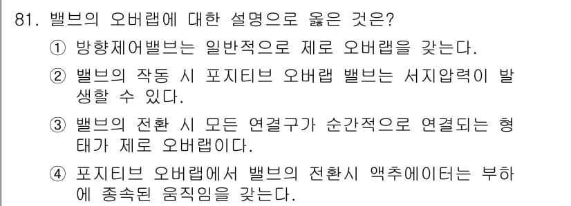 설비보전기사(구) 2015년 81번 - 정답과 핵심 포인트를 검수 중인 기출문제