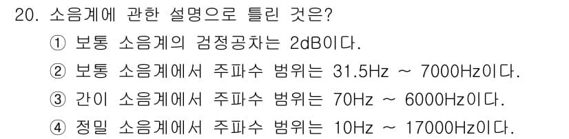 설비보전기사 2015년 20번 - 정답과 핵심 포인트를 검수 중인 기출문제