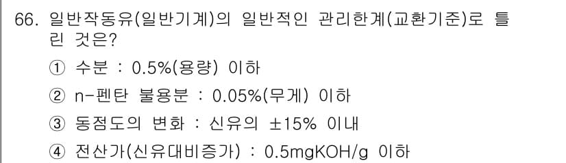설비보전기사 2015년 66번 - 정답과 핵심 포인트를 검수 중인 기출문제
