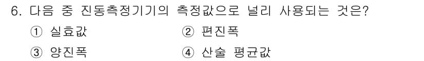 설비보전기사(구) 2016년 6번 - . 실효값  
정답인 이유: 실효값은 교류 회로에서 전압이나 전류의 평균... 에 관한 핵심 기출문제