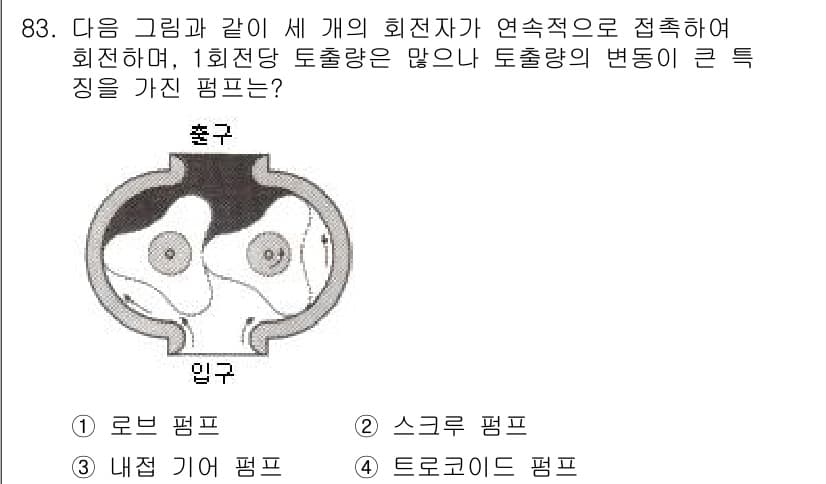 설비보전기사(구) 2016년 83번 - 정답과 핵심 포인트를 검수 중인 기출문제