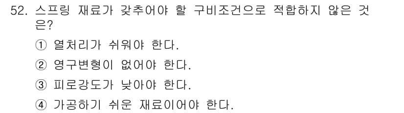 설비보전기사(구) 2017년 52번 - 정답과 핵심 포인트를 검수 중인 기출문제