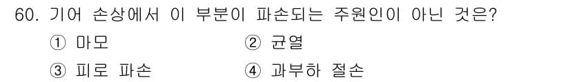 설비보전기사(구) 2017년 60번 - 정답과 핵심 포인트를 검수 중인 기출문제