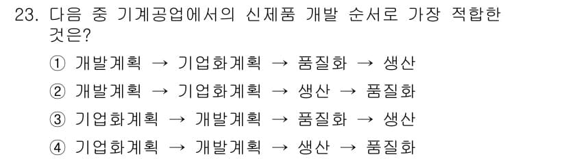 설비보전기사 2017년 23번 - 정답과 핵심 포인트를 검수 중인 기출문제