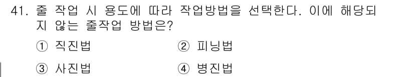 설비보전기사 2018년 41번 - 설비보전에서 작업 방법은 작업 시 용도에 따라 결정되는데, 이는 주로 작... 에 관한 핵심 기출문제