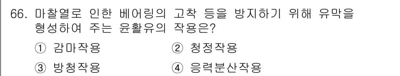설비보전기사(구) 2019년 66번 - 정답과 핵심 포인트를 검수 중인 기출문제