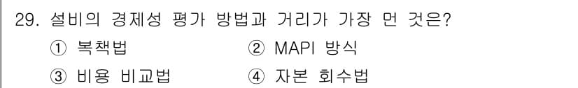 설비보전기사(구) 2020년 29번 - 정답과 핵심 포인트를 검수 중인 기출문제