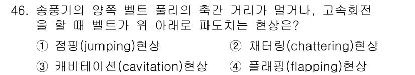 설비보전기사(구) 2021년 46번 - 정답과 핵심 포인트를 검수 중인 기출문제