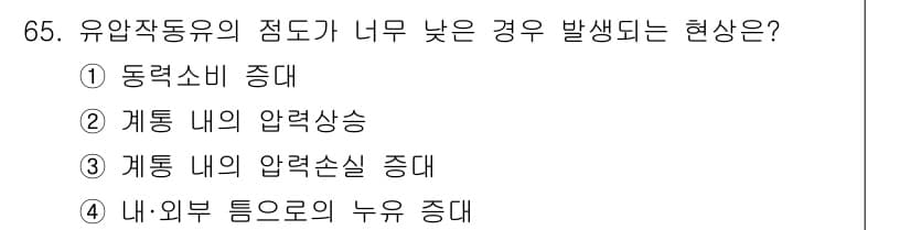 설비보전기사(구) 2021년 65번 - 정답과 핵심 포인트를 검수 중인 기출문제